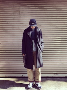 「smoothday（スムースデイ）のアイテム」を使った、minimaljpさん（メンズ・173cm）の冬コーディネート