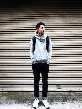 「smoothday（スムースデイ）のアイテム」を使った、minimaljpさん（メンズ・173cm）の春コーディネート