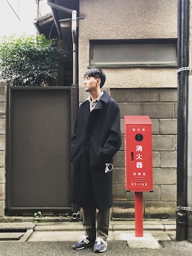 「smoothday（スムースデイ）のアイテム」を使った、minimaljpさん（メンズ・173cm）の秋コーディネート