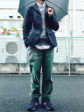 「BERGFABEL（ベルグファベル）のアイテム」を使った、minimaljpさん（メンズ・173cm）の冬コーディネート