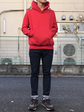 「smoothday（スムースデイ）のアイテム」を使った、minimaljpさん（メンズ・173cm）の冬コーディネート