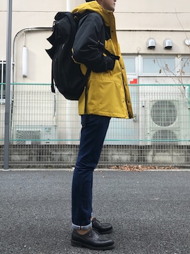 「MISSIONWORKSHOP（ミッションワークショップ）のアイテム」を使った、minimaljpさん（メンズ・173cm）の冬コーディネート