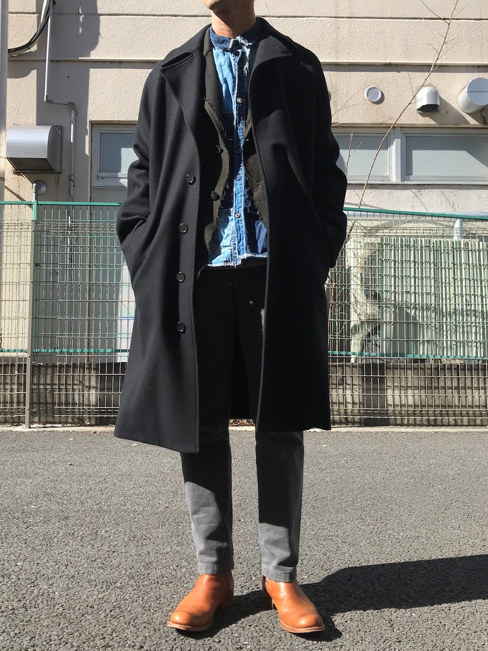 smoothday ブラック チェスターコート SL_C001-100 smoothday ブラック チェスターコート SL_C001-100