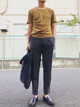 「GERMANO（ジェルマーノ）のアイテム」を使った、minimaljpさん（メンズ・173cm）の夏コーディネート