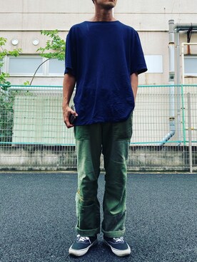 「Rebuild by Needles（リビルドバイニードルス）のアイテム（パンツ）」を使った、minimaljpさん（メンズ・173cm）の夏コーディネート