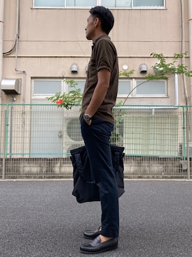 「SCYE BASICS（サイベーシックス）のアイテム（トップス）」を使った、minimaljpさん（メンズ・173cm）の夏コーディネート