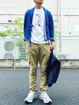 「nonnative（ノンネイティブ）のアイテム（カーゴパンツ）」を使った、minimaljpさん（メンズ・173cm）の夏コーディネート