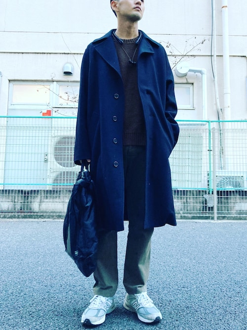 smoothdayのチェスターコートを使ったメンズ人気ファッション
