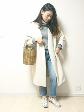 「CONVERSE（コンバース）のconverse（コンバース） ALL STAR OX（オールスターOX）（スニーカー）」を使った、むらっちさん（レディース・163cm）の冬コーディネート