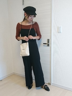 「ADAM ET ROPE'（アダムエロペ）のアイテム（キャスケット）」を使った、むらっちさん（レディース・163cm）の秋コーディネート