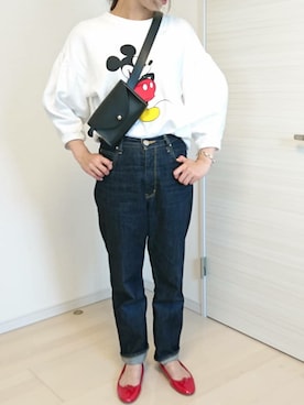 「ミッキー」｜「アイテム（バレエシューズ）」を使った、むらっちさん（レディース・163cm）の春コーディネート