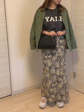 「ハーフムーンバック」｜「アイテム（ジャケット/アウター）」を使った、むらっちさん（レディース・163cm）の春コーディネート