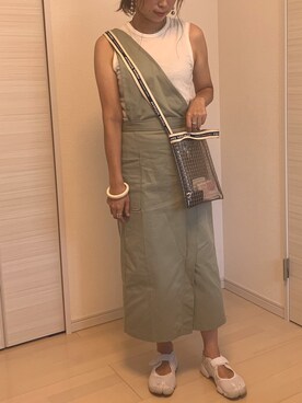 「ジーユーコーデ」｜「アイテム（ワンピース/ドレス）」を使った、むらっちさん（レディース・163cm）の夏コーディネート