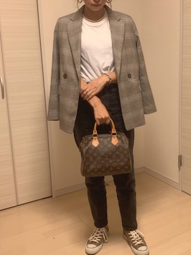 「preloved（プリラブド）のアイテム」を使った、むらっちさん（レディース・163cm）の秋コーディネート