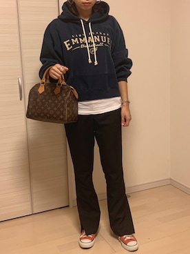 「preloved（プリラブド）のアイテム」を使った、むらっちさん（レディース・163cm）の秋コーディネート