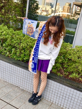 「WC（ダブル シー）のアイテム（スウェット）」を使った、Rrrchanさん（レディース・156cm）の秋コーディネート