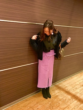 「バレンタインデートスタイル」｜「アイテム（ジャケット/アウター）」を使った、Rrrchanさん（レディース・156cm）の冬コーディネート