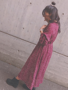 「FUN（ファン）のアイテム（ワンピース/ドレス）」を使った、moeさん（レディース・158cm）の秋コーディネート