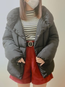 ダウンジャケット コートを使った 女子高生 の人気ファッションコーディネート Wear