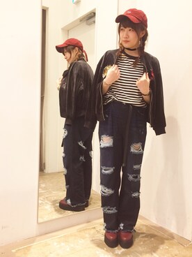 「FILA」｜AYUさん（レディース・159cm）の夏コーディネート