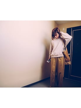 「UNIQLOU」｜「アイテム（アクセサリー）」を使った、C▲O.さん（レディース・157cm）の秋コーディネート