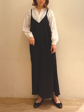 「セットアイテム」｜「アイテム（オールインワン・サロペット）」を使った、おのまいさん（レディース・159cm）の春コーディネート