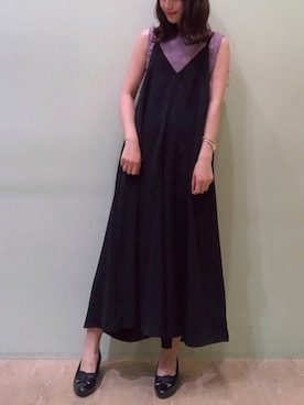 「セットアイテム」｜「アイテム（オールインワン・サロペット）」を使った、おのまいさん（レディース・159cm）の夏コーディネート