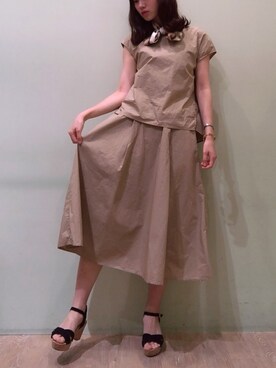 「SET UP」｜「アイテム（サンダル）」を使った、おのまいさん（レディース・159cm）の春コーディネート