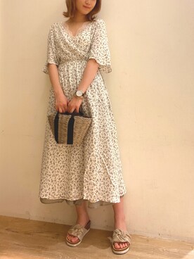 「スカーチョ」｜「アイテム（ワンピース/ドレス）」を使った、おのまいさん（レディース・159cm）の夏コーディネート