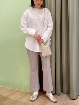 「Lee（リー）のアイテム（バッグ）」を使った、おのまいさん（レディース・159cm）の冬コーディネート