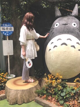 「RETRO GIRL（レトロガール）のセミフレアパンツ（その他パンツ）」を使った、CHIAKIさん（レディース・167cm）の夏コーディネート