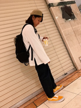「SEVENDAYS=SUNDAY（セブンデイズサンデイ）のアイテム（帽子）」を使った、47さん（レディース・156cm）の秋コーディネート