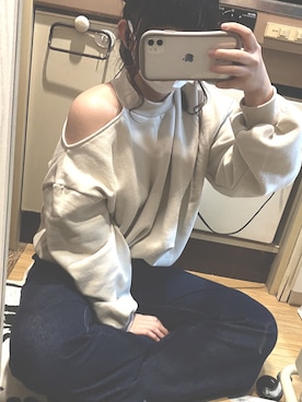 「iFace（アイフェイス）のアイテム（その他）」を使った、ほ。さん（レディース・155cm）の冬コーディネート