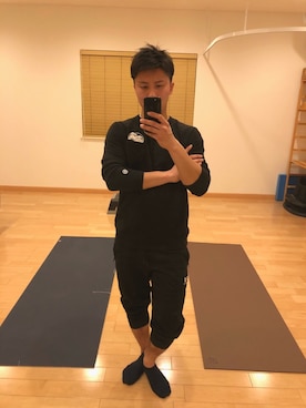 「トレーニング」｜「アイテム（スウェット）」を使った、Yuukiさん（メンズ・167cm）の冬コーディネート