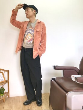 「JACKROSE（ジャックローズ）のアイテム（キャップ）」を使った、チョキさんさん（メンズ・170cm）の春コーディネート