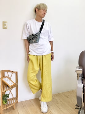 「OUTDOOR PRODUCTS（アウトドアプロダクツ）のアイテム（ボディバッグ/ウエストポーチ）」を使った、チョキさんさん（メンズ・170cm）の夏コーディネート