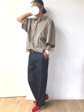 「おしゃれスタ（オシャレスタ）のアイテム（トップス）」を使った、チョキさんさん（メンズ・170cm）の秋コーディネート