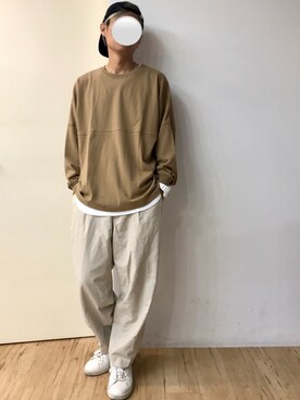 「Burner（バーナー）のアイテム（パンツ）」を使った、チョキさんさん（メンズ・170cm）の秋コーディネート