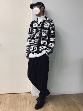 「A.S.M（エーエスエム）のアイテム（スラックス）」を使った、チョキさんさん（メンズ・170cm）の秋コーディネート