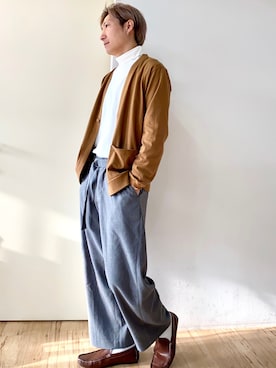 「アイテム（スラックス）」を使った、チョキさんさん（メンズ・170cm・40代）の冬コーディネート