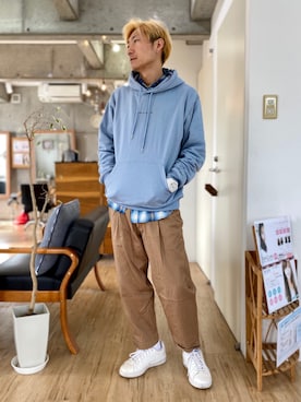 「コロナに負けるな」｜チョキさんさん（メンズ・170cm）の春コーディネート