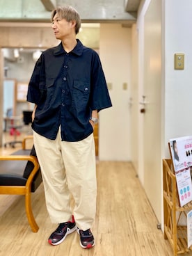 「CERCA（チェルカ）のアイテム（シャツ/ブラウス）」を使った、チョキさんさん（メンズ・170cm）の夏コーディネート