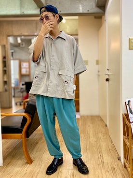 「GGD SELECT（ジージーディー　セレクト）のアイテム（パンツ）」を使った、チョキさんさん（メンズ・170cm）の夏コーディネート