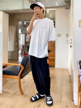 「OAKLEY（オークリー）のアイテム（キャップ）」を使った、チョキさんさん（メンズ・170cm）の夏コーディネート