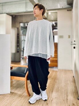 「A.S.M（エーエスエム）のアイテム（スラックス）」を使った、チョキさんさん（メンズ・170cm）の秋コーディネート