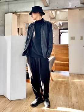 「A.S.M（エーエスエム）のアイテム（スラックス）」を使った、チョキさんさん（メンズ・170cm）の秋コーディネート