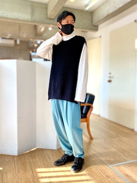 「GGD SELECT（ジージーディー　セレクト）のアイテム（パンツ）」を使った、チョキさんさん（メンズ・170cm）の秋コーディネート