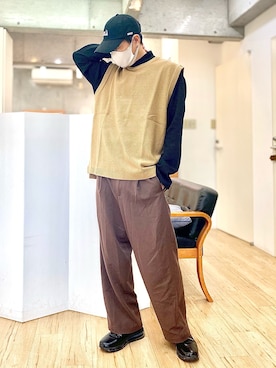 「Burner（バーナー）のアイテム（トップス）」を使った、チョキさんさん（メンズ・170cm）の秋コーディネート