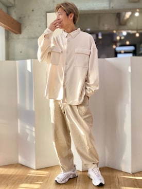 「Burner（バーナー）のアイテム（パンツ）」を使った、チョキさんさん（メンズ・170cm）の冬コーディネート