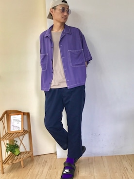 「RAGEBLUE（レイジブルー）のアイテム（レッグウェア）」を使った、チョキさんさん（メンズ・170cm）の夏コーディネート